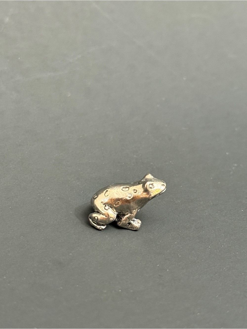 Ganz Vintage Miniature Solid Pewter Spotted Frog